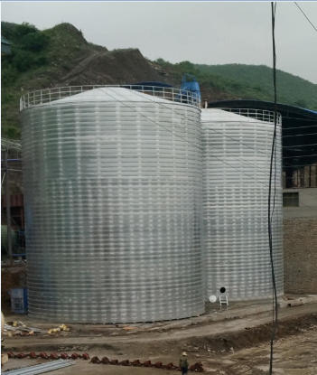 永川粮食钢板仓的安装全过程不用热焊接